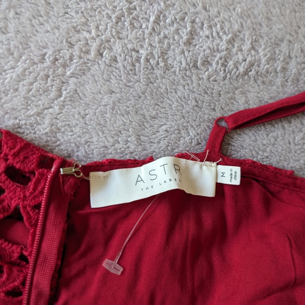 ASTR Red Lace Midi Dress - Picture 6 of 13